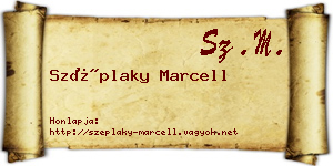 Széplaky Marcell névjegykártya