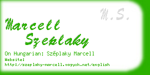 marcell szeplaky business card