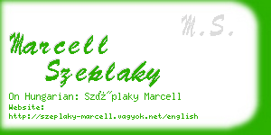 marcell szeplaky business card